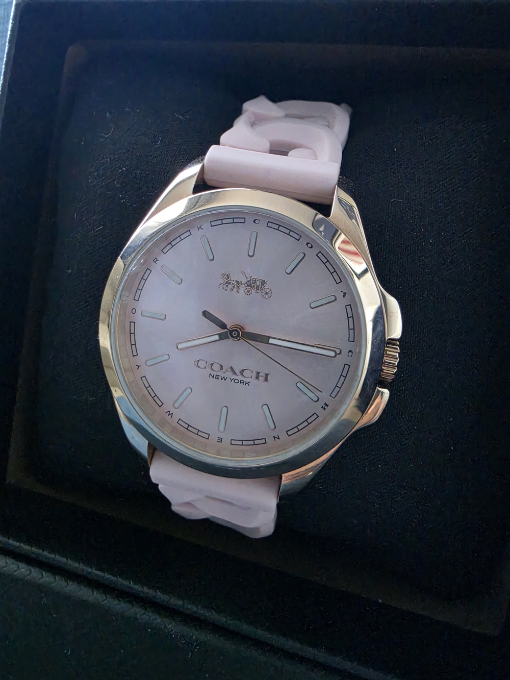 Coach Women's Pink Silicone Strap Watch - Rose Gold Case - Picture 2 of 10